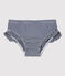 Slip mare in materiale riciclato per bebè blu MEDIEVAL/bianco MARSHMALLOW