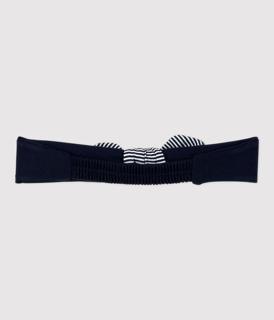 Fascia in cotone bambina blu SMOKING