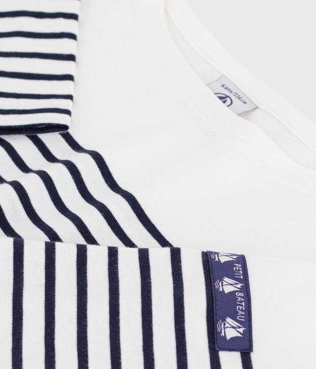 Marini&egrave;re in cotone bambino bianco/blu