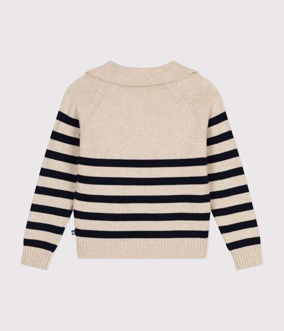 Maglione in misto lana e cotone donna bianco AVALANCHE/blu SMOKING