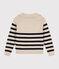 Maglione in misto lana e cotone donna bianco AVALANCHE/blu SMOKING
