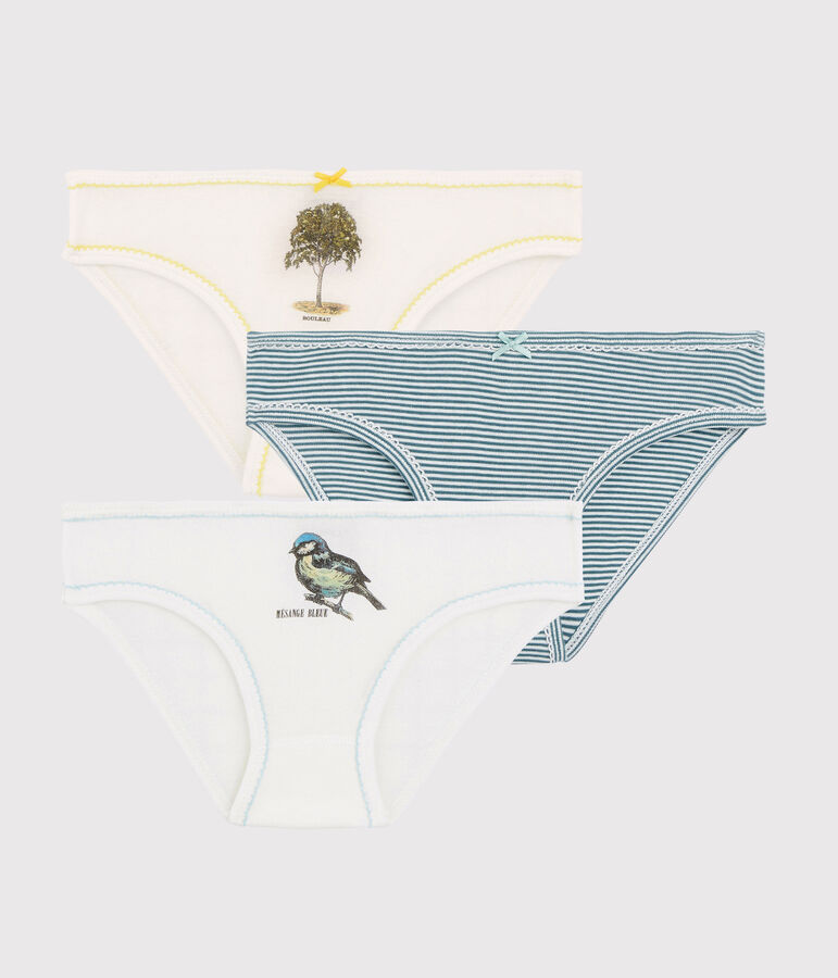 Confezione da 3 slip bimba Petit Bateau x Deyrolle multicolore