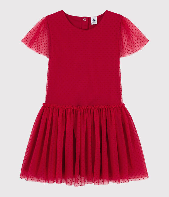 Abito manica corta bambina rosso TERKUIT