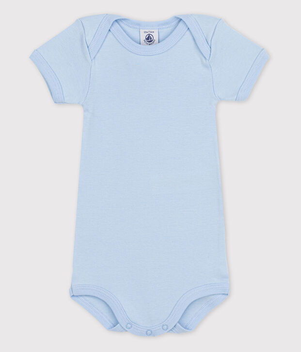 Body manica corta beb&egrave; bambina blu