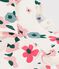 Abito a maniche lunghe in cotone con stampa a fiori neonata ecru/multicolore