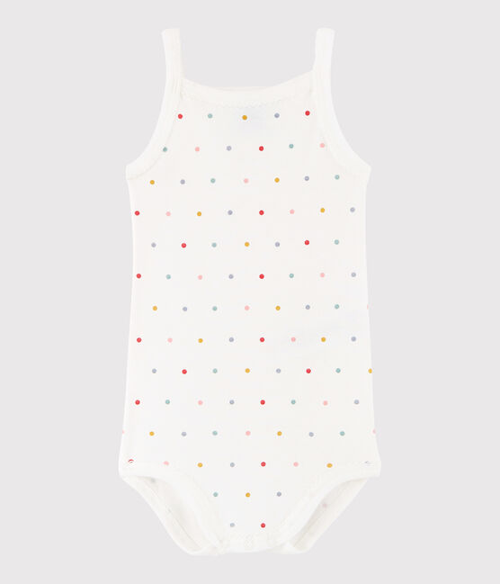 Body con spalline bebè femmina bianco MARSHMALLOW/bianco MULTICO