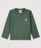 T-shirt a manica lunga in cotone bebè maschio verde VALLEE