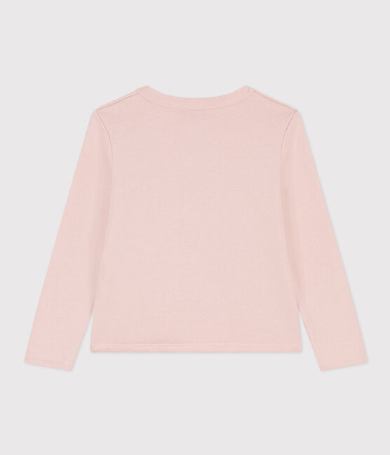 Cardigan in molleton bambina rosa SALINE
