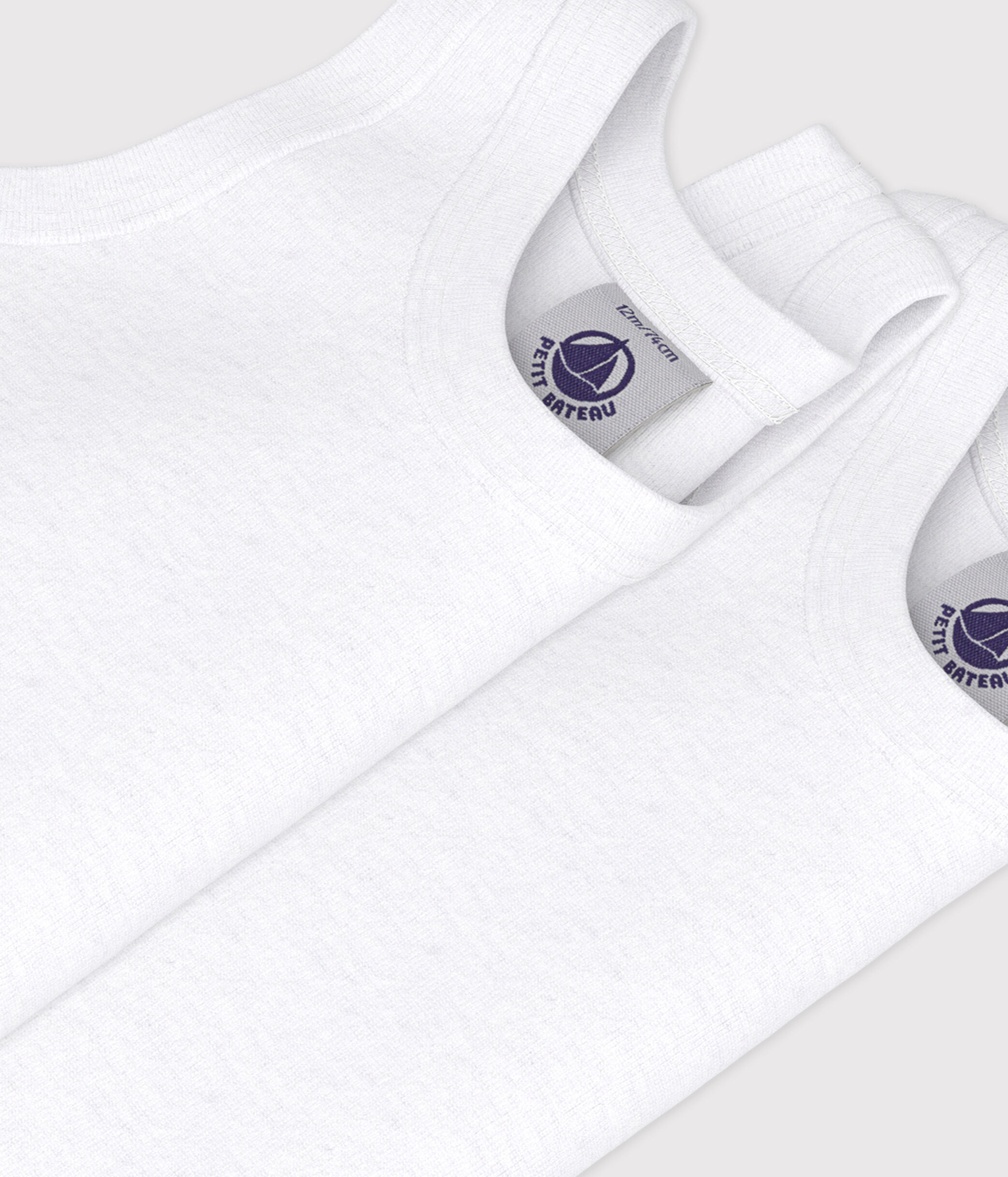 Confezione da 2 body bianchi senza maniche beb&egrave; multicolore