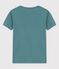 T-shirt L'ICONIQUE scollo a V in cotone donna verde BRUT