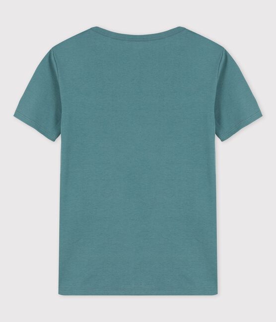 T-shirt L'ICONIQUE scollo a V in cotone donna verde BRUT