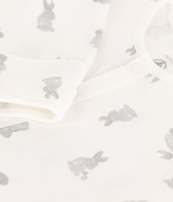 Tutina e sacco nanna con stampa in cotone bianco MARSHMALLOW/grigio GRIS
