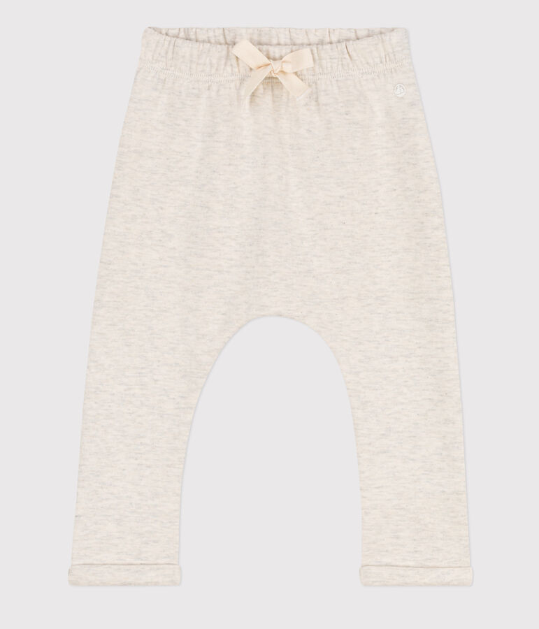 Pantaloni in jersey spesso per neonati beige