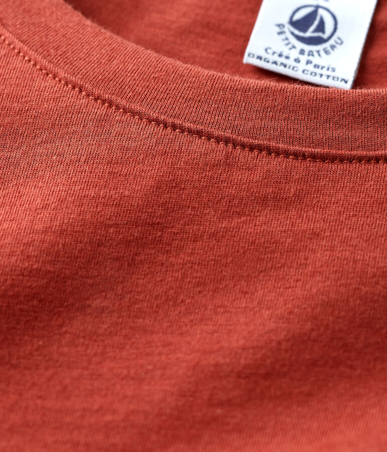 T-shirt TAGLIO REGULAR girocollo in cotone bio Donna marrone