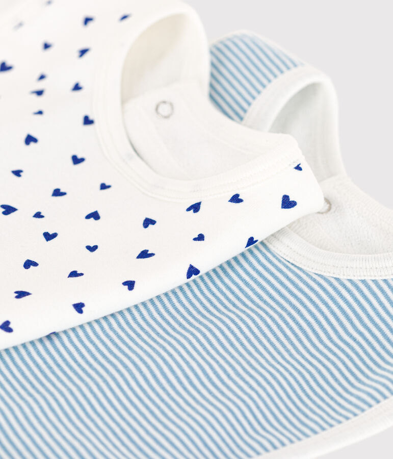 CONFEZIONE DA 2 BAVAGLINI IN COTONE PER NEONATI multicolore