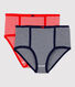 Confezione da 2 slip vita alta in cotone BIO Donna