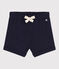 Shorts bebè in jersey fiammato tinta unita blu SMOKING