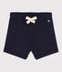 Shorts bebè in jersey fiammato tinta unita