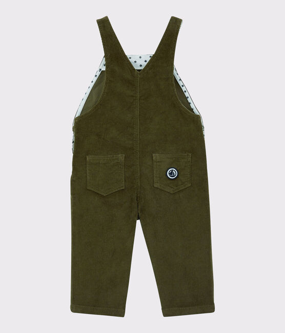 Salopette in velluto bebè. verde MILITARY