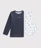 Pyjama  en coton bianco/blu/multicolore