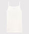 Canottiera con spalline iconica in cotone Donna bianco MARSHMALLOW