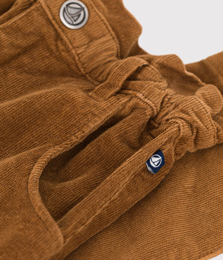 Pantaloni in velluto bambina marrone CUIVRE