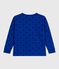 T-shirt a maniche lunghe in cotone con stampa bambina blu OLYMPIC+SOIR