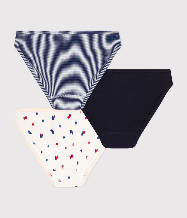 Set di 3 slip in cotone donna multicolore