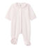 Tutina per bebè femmina in ciniglia rosa VIENNE