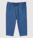 Pantaloni in denim chiaro a pois bebè femmina