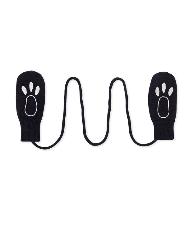 Muffole per beb&eacute; unisex in misto lana blu