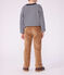 Pantaloni dritti in velluto bambino LATTE