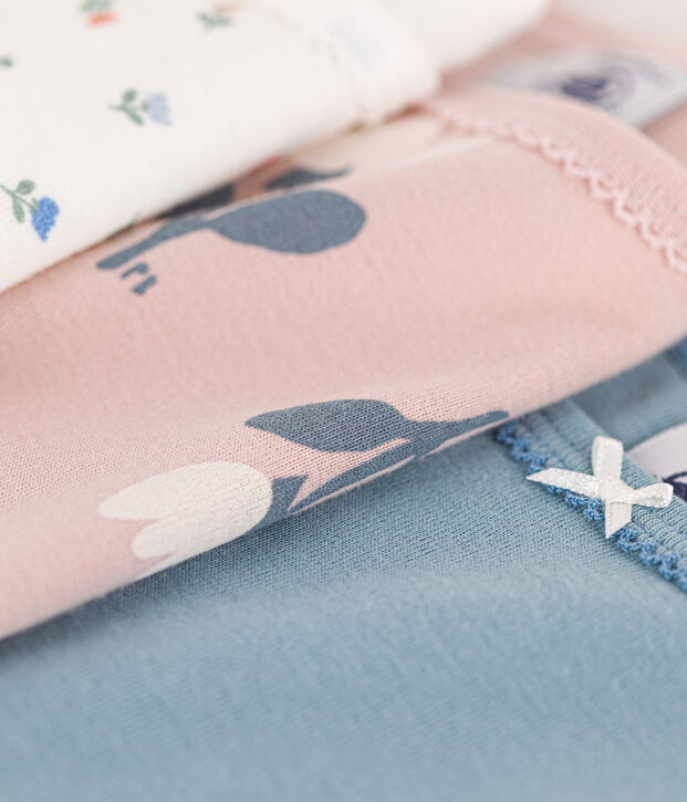 Confezione da 2 canotte bambina con spalline in cotone tulipani multicolore