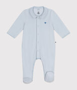 Pigiama neonato in velluto blu GOMME