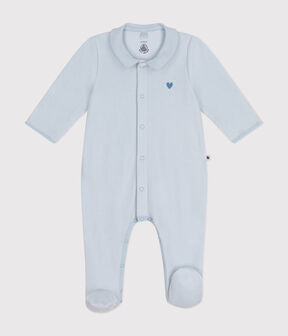 Pigiama neonato in velluto blu GOMME