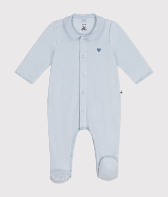 Pigiama neonato in velluto blu GOMME
