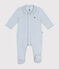 Pigiama neonato in velluto blu GOMME