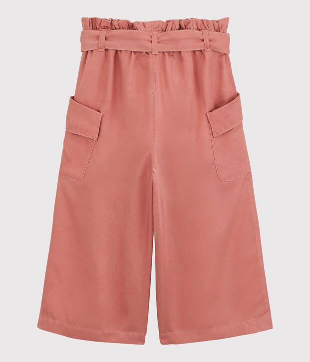 Pantaloni bambina in lyocell rosa