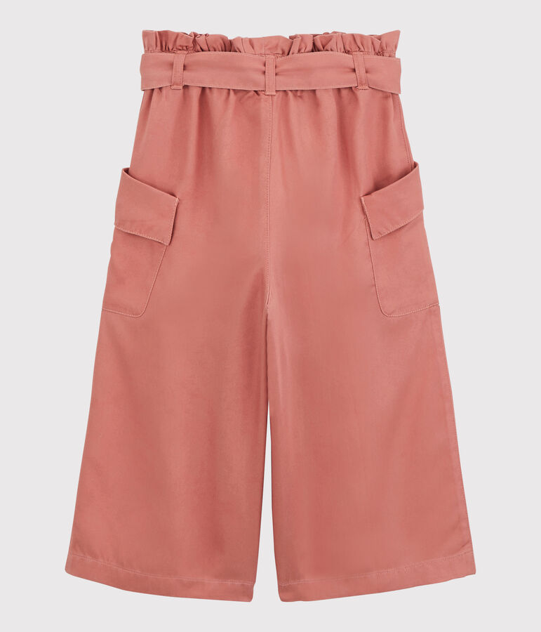 Pantaloni bambina in lyocell rosa PAPAYE