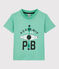 T-shirt maniche corte in jersey bambino verde ALOEVERA