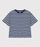 T-shirt LE BOXY in cotone donna blu MEDIEVAL/ FUMEE