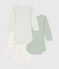 Confezione da 3 body a maniche lunghe con stampa  balene in cotone neonato variante 1