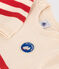Pullover in cotone a righe applicate e stemma sul petto neonato rosso AVALANCHE/ AURORA