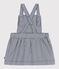 Abito salopette in cotone a righe neonato blu MEDIEVAL/bianco MARSHMALLOW