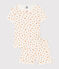 Pigiama corto bambina in cotone motivo orangettes bianco MARSHMALLOW/bianco MULTICO