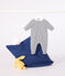 Pigiama in ciniglia con colletto e stampa neonato bianco MARSHMALLOW/blu SMOKING