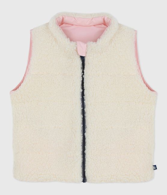 Piumino senza maniche double face neonato rosa JOLI/ MILK