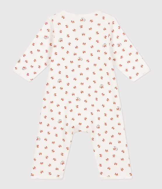 Bodyjama senza piedi neonato a costine bianco MARSHMALLOW/bianco MULTICO