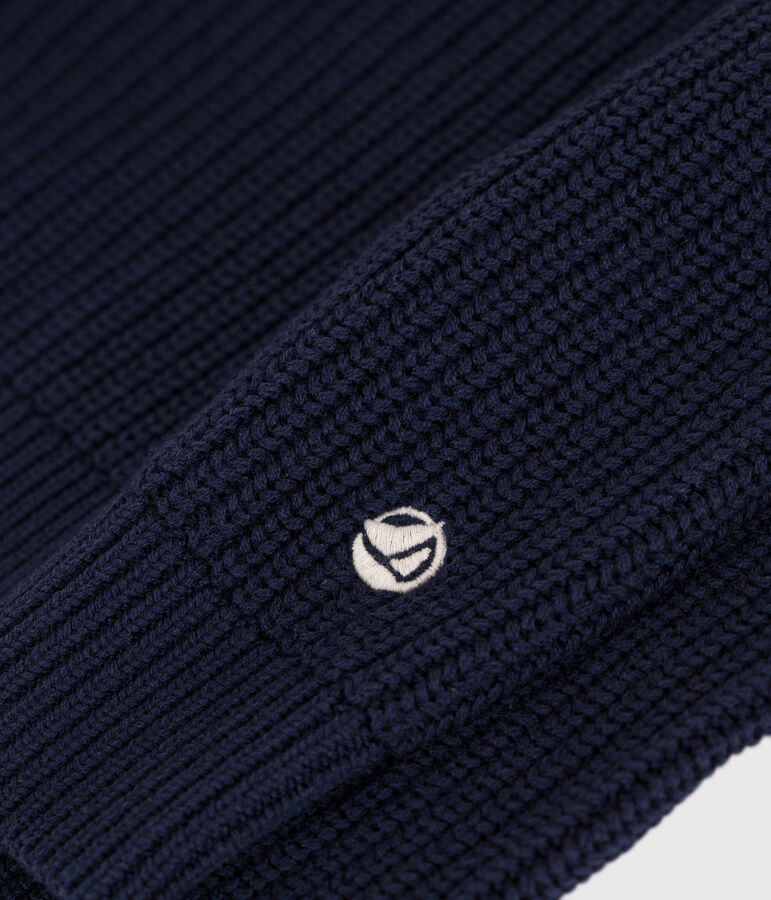 Pullover in lana e cotone bambino blu SMOKING