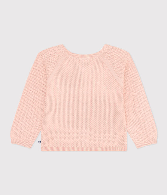Cardigan in cotone bambina rosa SALINE